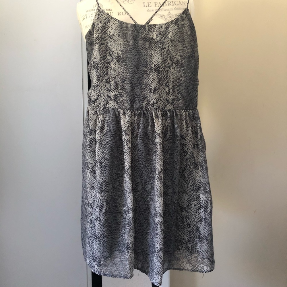 Snake Print Mini Dress